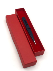 แหนบต่อคิ้วปลายสีเงินปลายแหลมเคลือบผงเที่ยงคืนใช้ทำโลโก้ได้ตามต้องการ - Product Image 3