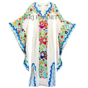 Western Wind 2019 New Year Women Flare Sleeve Bohemian Summer Caftan Dress Timeless Beauty Embroider Perfect Lady Resort Wear