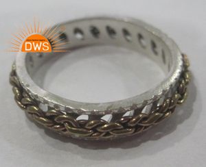 Anillo de Cadena Giratoria de Plata de Ley Fina, Joyería de Plata para Mujer, Regalo para Ella, Fabricante de Joyería India - Product Image 4