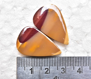 Mookaite Pair Cabochon Unique Pattern <b>Red</b> Mookaite Pair Australian <b>Red</b> Mookaite Pair Cabochons High Quality <b>Red</b> Mookaite Pair - Product Image 3