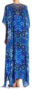 <b>Kaftan</b> Bulk Wholesale Beach Silk Short Sleeves Digital Print <b>Kaftan</b> - Product Image 2