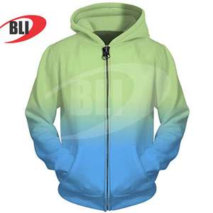 Vente en gros de sweats à capuche imprimés avant et arrière avec sublimation du logo de votre propre marque sweats à capuche zippés personnalisés pour hommes et femmes - Product Image 4