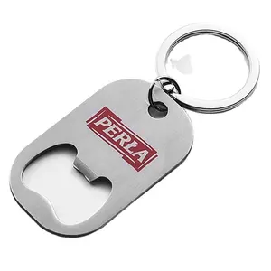 Manufacturers wholesale customize your new design dog tag corkscrew bead chain with decorative metal bottle opener