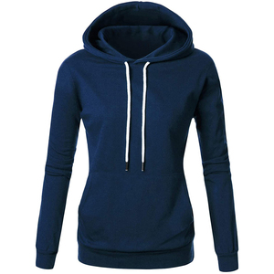 Sweat-shirt à capuche long en molleton 100% coton, bicolore, tendance streetwear, imprimé personnalisé sur le devant, pour l'hiver - Product Image 1