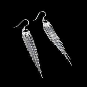 Tassel earringsgs ,Sterling <b>silver</b> <b>long</b> <b>earrings</b> - Product Image 1