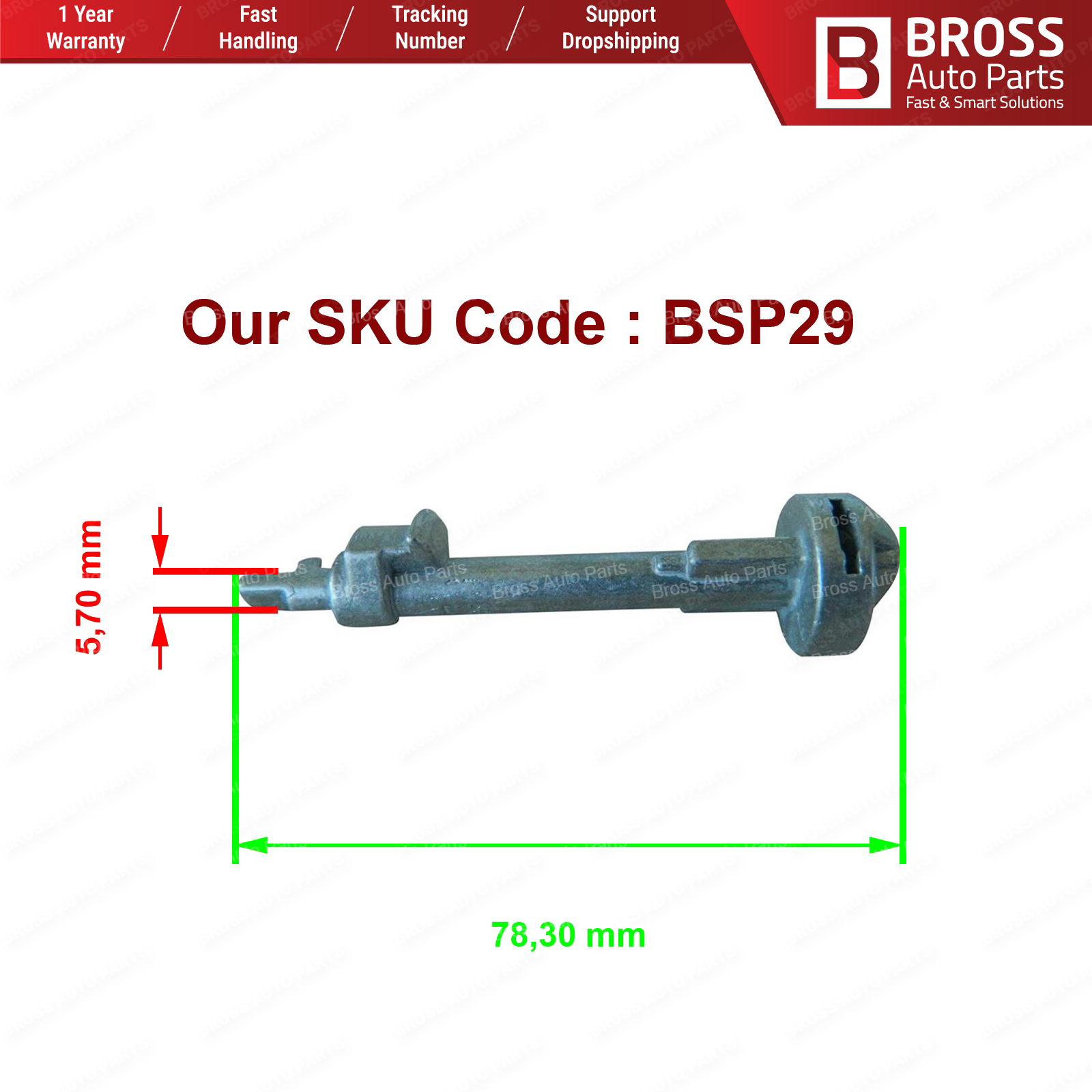 BSP29 Ignition Lock Cylinder - Bross Auto Parts Replacement Guide Product Information