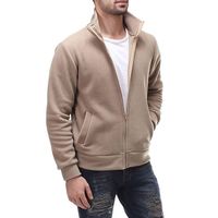 Veste d'hiver en polaire simple pour hommes avec votre logo et marque personnalisés Service OEM