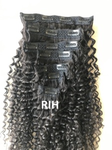 Extensión de cabello humano rizado para mujer, cutícula de templo Natural sin procesar, Color n. ° 1B, 22 pulgadas, de vendedor indio - Product Image 6