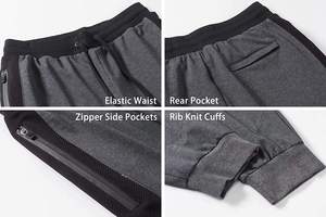 กางเกงวอร์มขายาวสำหรับผู้ชาย,กางเกงลำลองสำหรับใส่เล่นกีฬาฟิตเนสกล้ามเนื้อไม่มีเส้นใยไนลอนสะท้อนแสง - Product Image 3