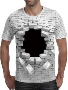 Camiseta de poliéster con estampado 3D para hombre, camisa de sublimación, personalizada, promocional - Product Image 5