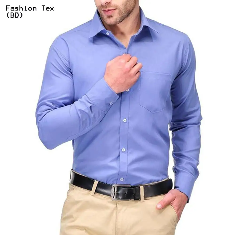 OEM custom 100% cotton long sleeve classic Men formal dress shirt for business Made in Bangladesh