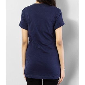 T-shirt manches courtes, à col ras du cou, en coton, pour femmes, avec matériau de haute qualité et service d'impression personnalisé - Product Image 3