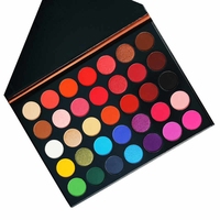 Palette d'ombres à paupières personnalisées Marque privée Maquillage OEM ODM Cosmétiques Haute Pigment 35 Couleurs Palette d'ombres à paupières scintillantes