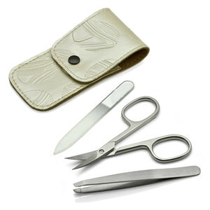 ชุดทำเล็บ 3 ชิ้น และตะไบเล็บแก้วในกล่องหนัง ผลิตในปากีสถาน ราคาขายส่ง กรรไกรตัดเล็บ แพ็คเกจแบบกำหนดเองได้ - Product Image 6