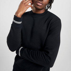 Sudadera negra con doble ribete y diseño de logotipo personalizado al por mayor OEM - Product Image 5