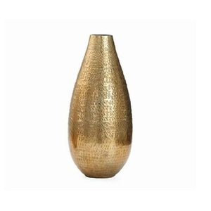 Vase à fleurs en aluminium couleur or avec pot de fleurs de qualité exclusive pour mariage, événement et fête - Product Image 3