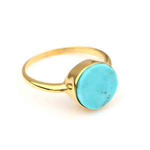 2025 Super calidad Arizona turquesa 10mm eternidad Vermeil anillo único plata fina regalo mujer joyería al por mayor fabricado - Product Image 1