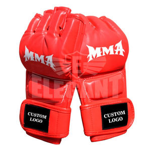 MMA-guantes de cuero auténtico para entrenamiento, guantes de alta calidad para artes marciales mixtas, Muay Thai, kick boxing - Product Image 3