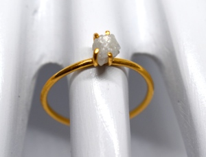 Mê 925 sterling Silver đá quý Vòng chất lượng tốt với tự nhiên Kim Cương thô 3 micron vàng đánh bóng - Product Image 4