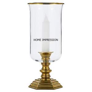 Bougeoir d'ouragan en métal argenté nordique et verre-Décoration de maison de luxe personnalisée faite à la main pour Noël et la Saint-Valentin - Product Image 4