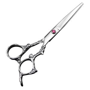 ชุดกรรไกรสำหรับช่างตัดผม,ชุดกรรไกร2ชิ้นกรรไกรซอยลายมังกรสีเงินทำจากสเตนเลสสตีล CE - Product Image 1