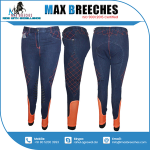 Jodhpurs équestres taille haute avec logo personnalisé Culotte d'équitation Pantalon imprimé en silicone Produits personnalisables pour chevaux - Product Image 2
