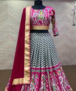 Séquence de fil à broder en georgette de créateur lehenga choli avec dupatta vêtements de mariée prix de gros vêtement ethnique ApparelGarment - Product Image 5