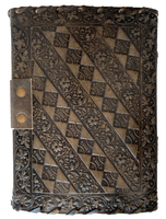 Grossiste Journal d'ombres en cuir véritable gaufré Grimoire bouddha fait à la main Carnet de notes papeterie Bloc-notes personnalisé