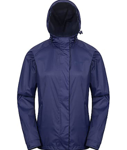 แจ็กเก็ตกันฝนคอตั้งผ้าไนลอนของผู้ชาย, เสื้อกันลมผ้าใบกันน้ำมีซิป & ตกแต่งปักสำหรับเดิน - Product Image 5