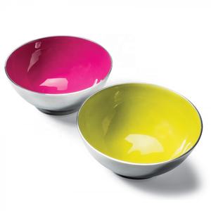 ชามเสิร์ฟอาหารอลูมิเนียมทรงกลมเคลือบสีสำหรับโต๊ะอาหารและเครื่องครัวอาหารและของว่างชามเสิร์ฟงานฝีมือ - Product Image 1