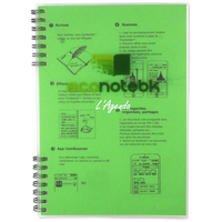 Hot Wet Effaçable Réutilisable Recyclé Smart Spiral Notebook Étanche Promotionnel Caractéristiques Scannables Couverture PP