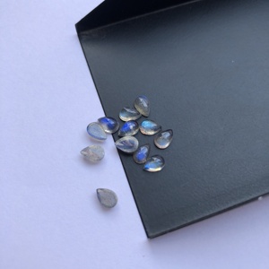 4mm 6mm Pierre de Labradorite Naturelle Poire Lisse Cabochon Calibré Lâche Grossiste Prix Usine Fournisseur de Pierres Précieuses Boutique en Ligne - Product Image 1