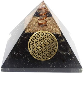 Handmade Black Tourmaline <b>Crystal</b> Orgone Generator Pyramid Reiki Healing EMF Protection Semi-Precious Gemstone <b>Craft</b> for Chakra - Product Image 1