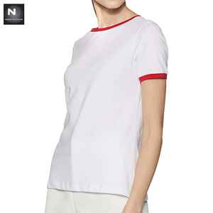 Custom Logo Printed <b>Shirts</b> Hot Selling Half Sleeves <b>Women</b> <b>T</b>-<b>shirts</b> - Product Image 3