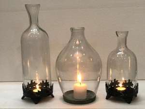 Bougeoir en verre et métal de haute qualité, 1 pièce, support léger, décoration de maison et de fête, nouvel Design - Product Image 4