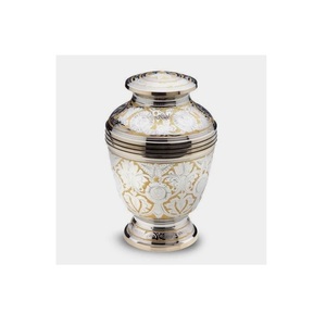 Urnes de crémation pour adultes en laiton doré et blanc, pour cendres humaines personnalisées, très vendues, fabricant indien à bas prix - Product Image 3