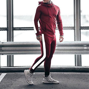 Chándal para hombre y mujer, ropa para correr, conjuntos de chándales blancos lisos, venta al por mayor - Product Image 5