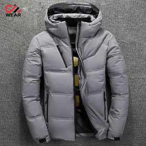 Chaqueta con capucha y cremallera para hombre, chaleco de invierno personalizado con burbujas, de cuero, nuevo estilo - Product Image 3