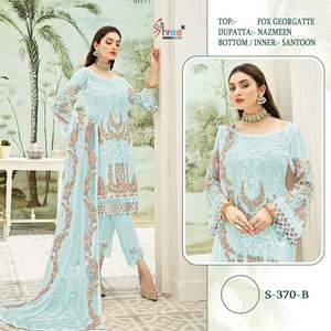 Traje Sharara de estilo pakistaní con bordado pesado y trabajo en piedra Traje Salwar de diseñador indio con Dupatta - Product Image 5