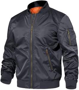 เสื้อแจ็คเก็ตบอมเบอร์ผู้ชายแบบยาว กันลม กันน้ำ ซิปเต็มตัว บุหนา อุ่นสำหรับฤดูหนาว - Product Image 4