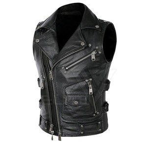 Gilet en cuir pour homme, décontracté, respirant, imperméable, coupe-vent, séchage rapide, col en V, vêtements d'extérieur, service OEM, couleur/taille personnalisée - Product Image 1