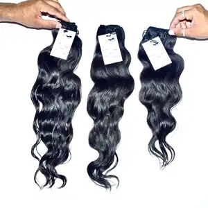 Rauwe Onbewerkte Tempel Natuurlijke Real Remy Indian Virgin Human Hair Straight Golvend Krullend Haar Leverancier Groothandel En Fabrikant