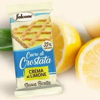 Falcone Traditionnel 240g Crostata Crème au Citron Douce Emballage Individuel Casher Certifié HACCP ISO Pâtisserie Italienne pour Thé et Café