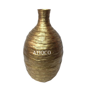 Best Selling Modern <b>Gold</b> Aluminium Flower <b>Vase</b> Coastal Design Style <b>Floor</b> <b>Vase</b> Attractive Metal Flower Holder - Product Image 5