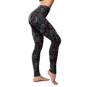 Ladies Stretchy High Waist Sports Jogging Workout Gym Yoga Leggings Soft <b>Bag</b> Quantity OEM - Product Image 4