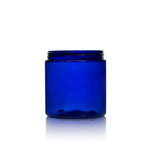 OEM Blue Plastic Cosmetic Containers & Jars Round Square Capacity 240ml - M0056
