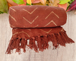 Manta tejida de telar manual de algodón 100% de alta calidad, tela estampada de barro, tiro decorativo para el hogar, lana de Navidad, venta al por mayor - Product Image 3