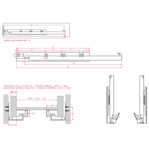 Modern Undermount Soft <strong>Close</strong> <strong>Drawer</strong> <strong>Slide</strong> for Kitchen &amp; Living Room Furniture - Product Image 2