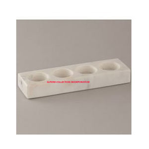 Candelabro de mármol blanco hecho a mano, soporte de luz de té hecho a mano, gran oferta - Product Image 1