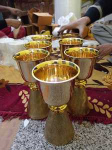 Nouvelle conception de calice gravée avec des fournitures d'église de PATEN cuivworld inde - Product Image 2